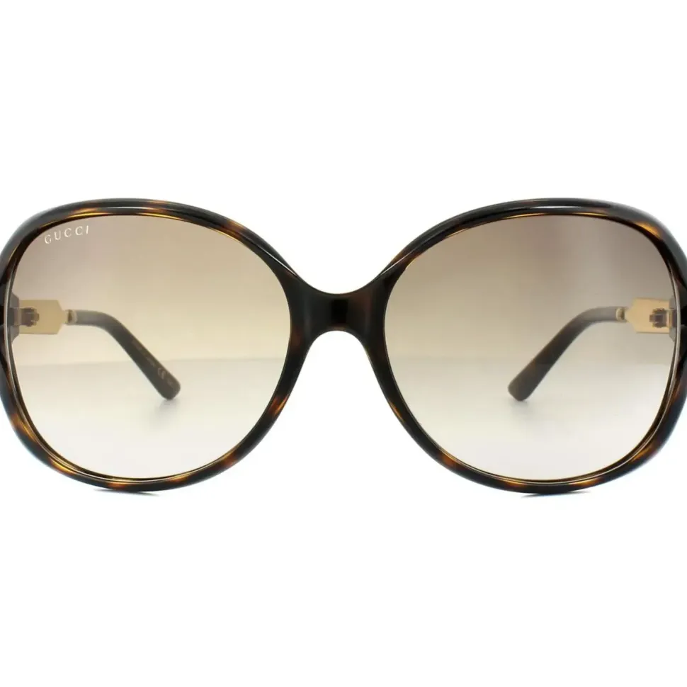 Fashion Havana Gold Brown Gradient Sunglasses