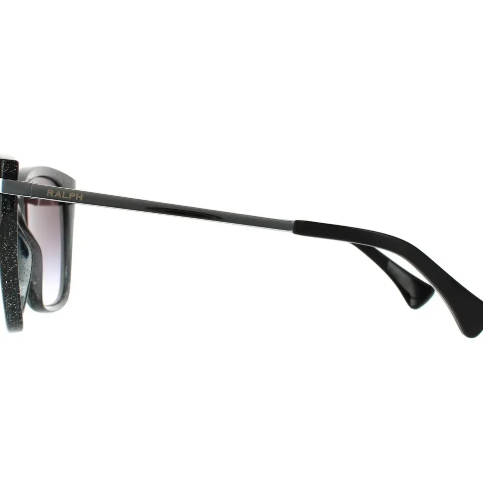 Fashion Shiny Gradient Black Glitter Grey Gradient Sunglasses