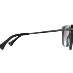 Fashion Shiny Gradient Black Glitter Grey Gradient Sunglasses