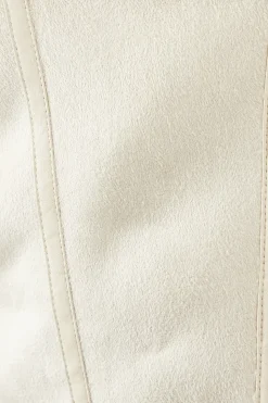 Faux Fur Bonded Lined Biker Jacket