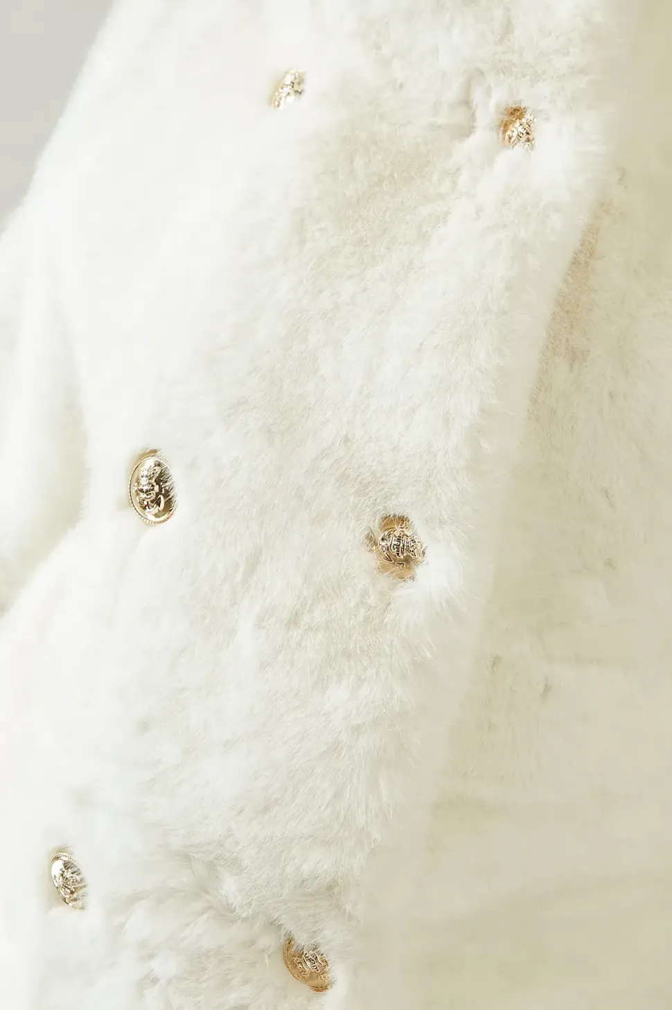 Faux Fur Double breasted Coat