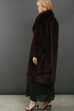 Faux Fur Luxe Two Tone Coat