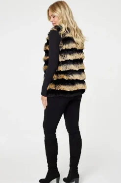 Faux Fur Open Front Gilet