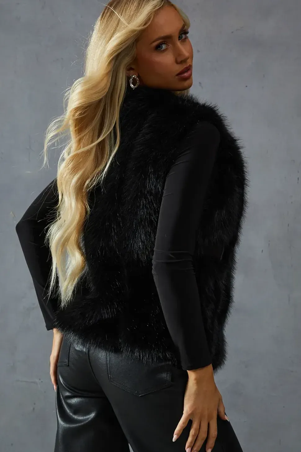 Faux Fur Panelled Gilet