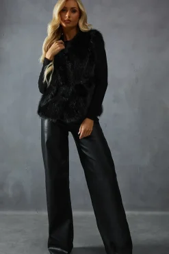 Faux Fur Panelled Gilet
