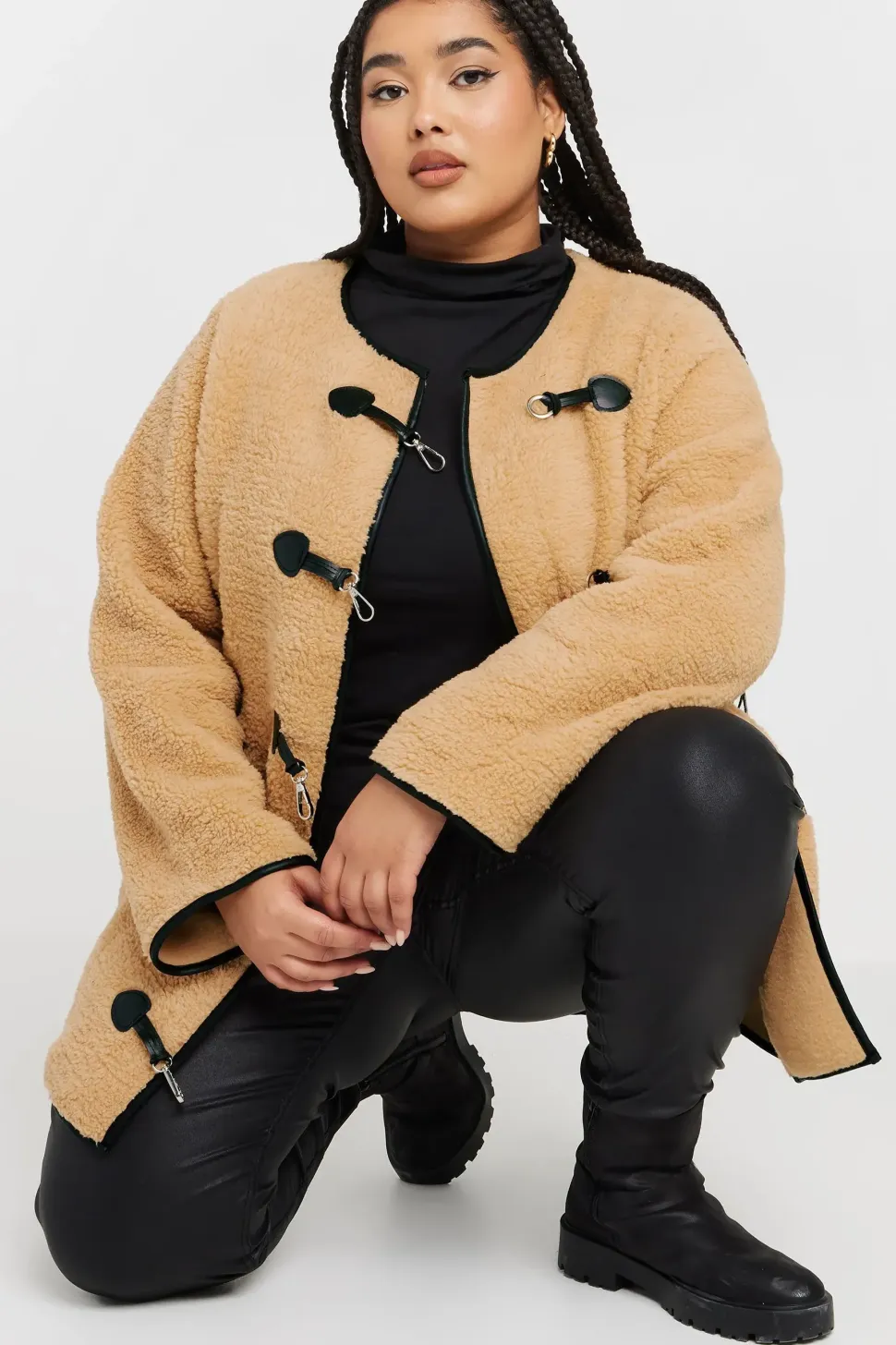 Faux Fur Toggle Jacket