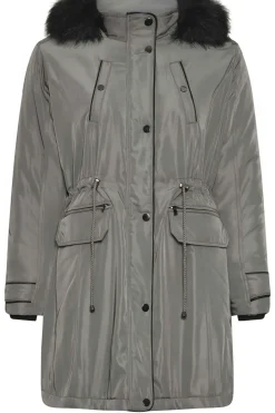 Faux Fur Trim Parka Jacket