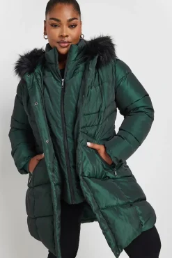Faux Fur Trim Puffer Coat