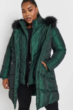 Faux Fur Trim Puffer Coat