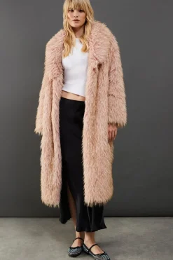 Faux Fur Two Tone Coat