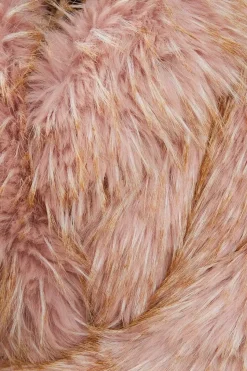 Faux Fur Two Tone Coat