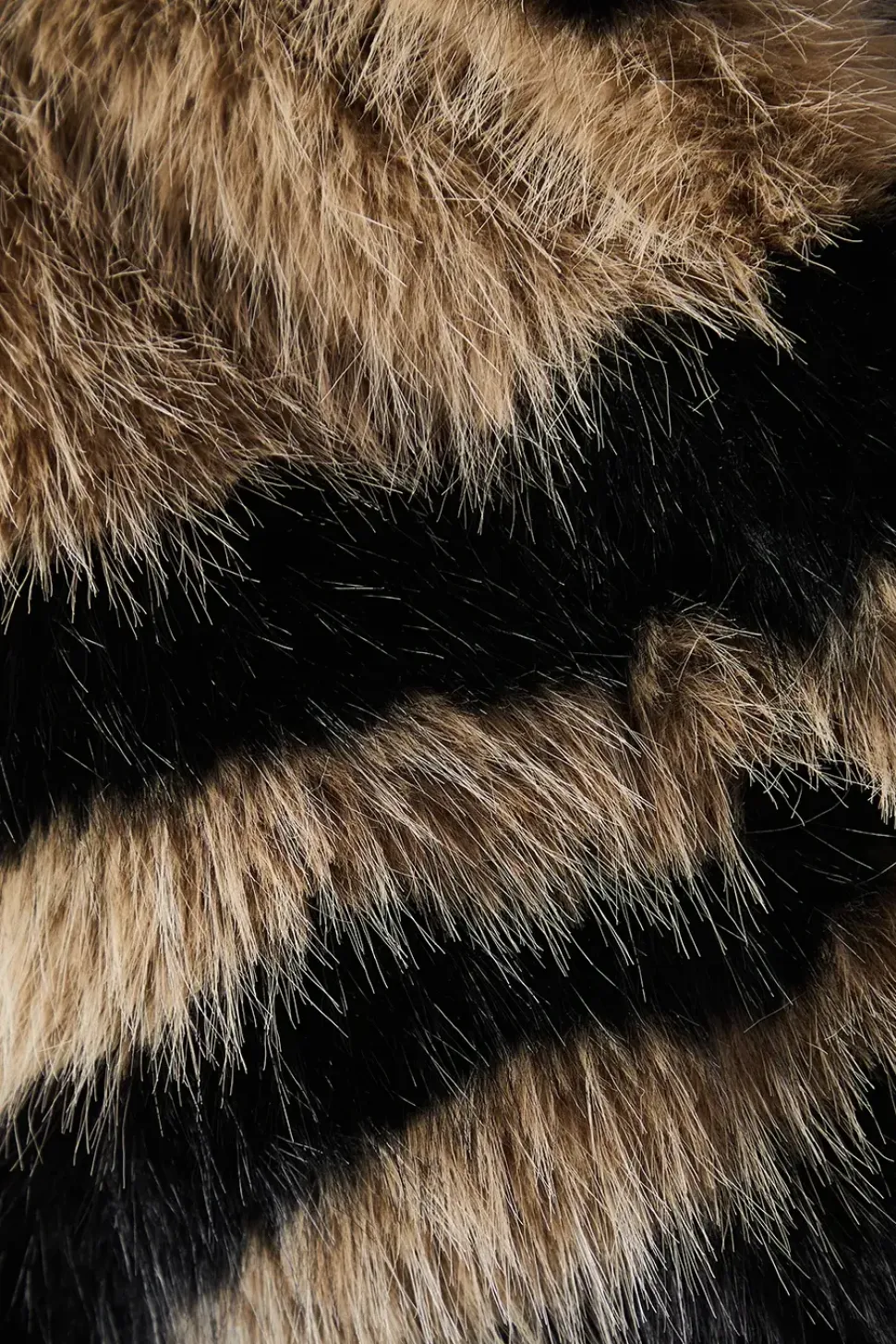 Faux Fur Zebra Print Coat