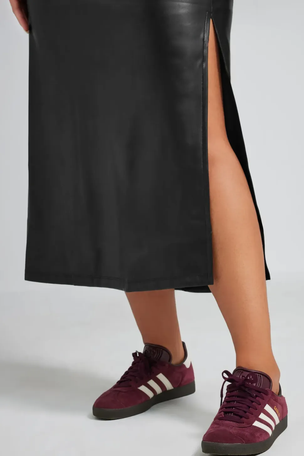 Faux Leather Maxi Skirt