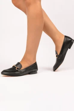 Faux Leather 'Christa' Flat Loafer Shoe