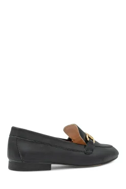 Faux Leather 'Christa' Flat Loafer Shoe
