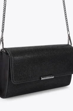 Faux Leather 'Danica' Quilted Clutch Bag