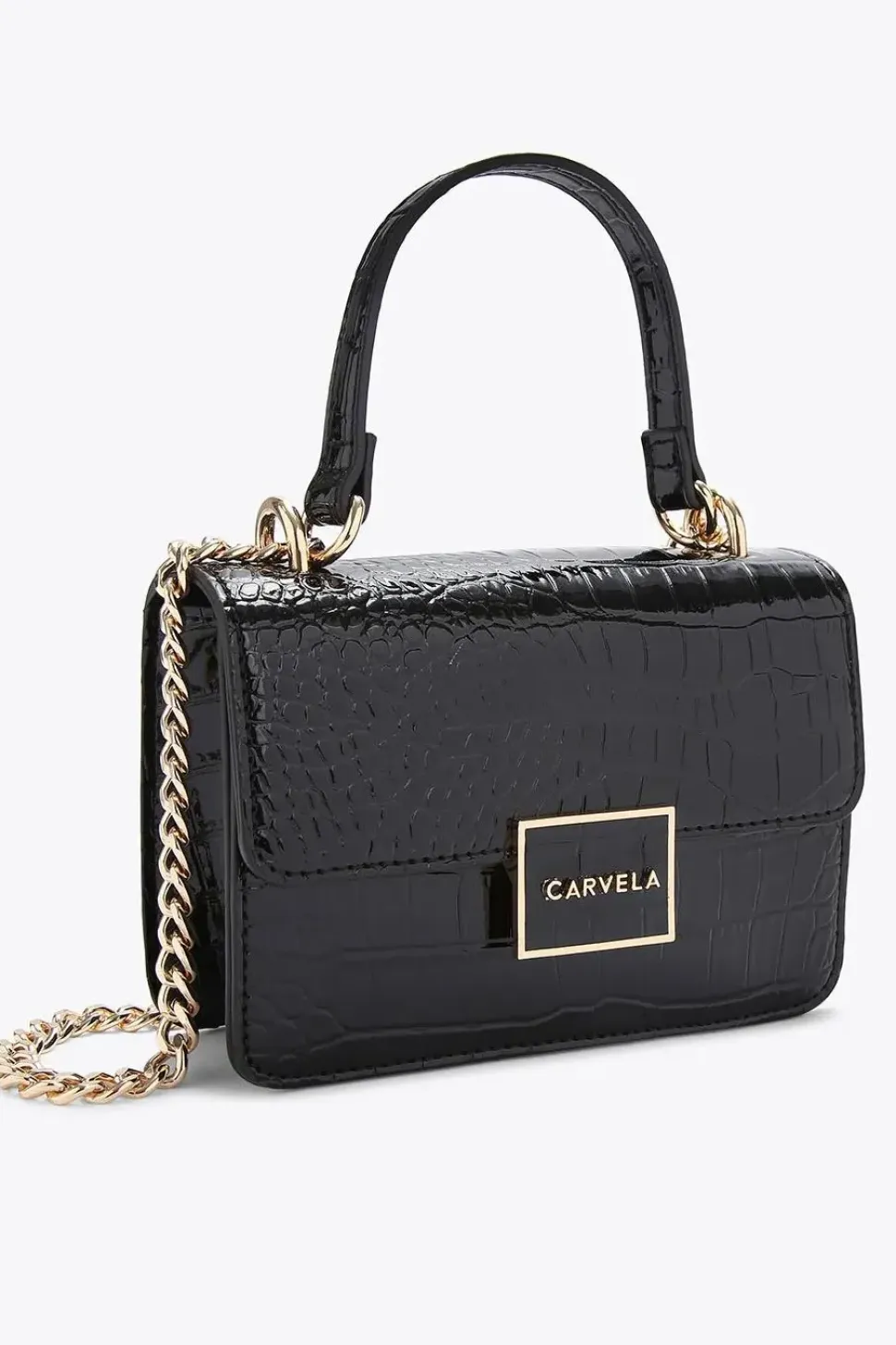 Faux Leather 'Danica' Quilted Clutch Bag
