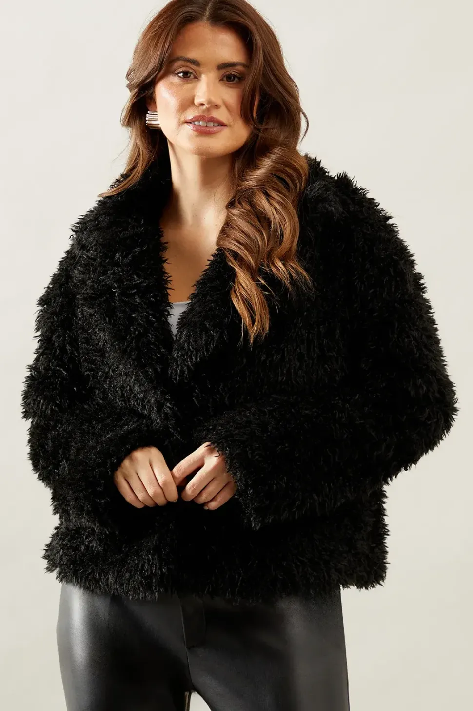 Faux Magnolian Crop Fur Coat