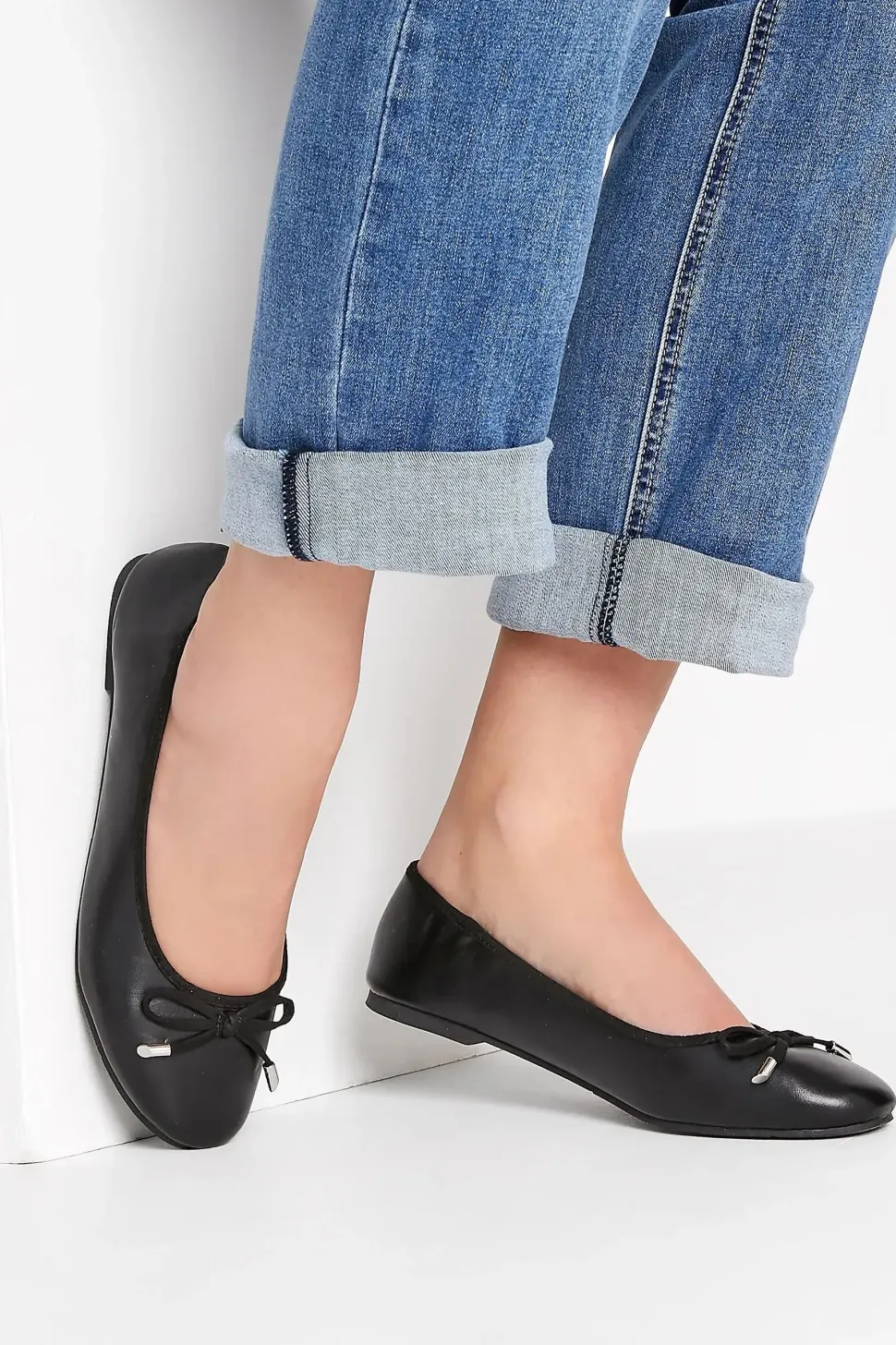 Faux Suede Ballerina Pumps