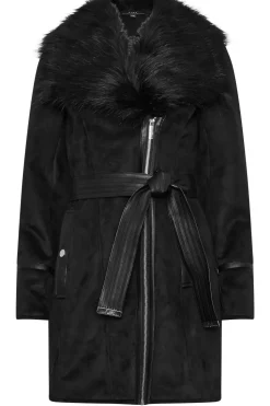 Faux Suede Belted Jacket