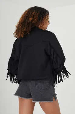 Faux Suede Biker Jacket
