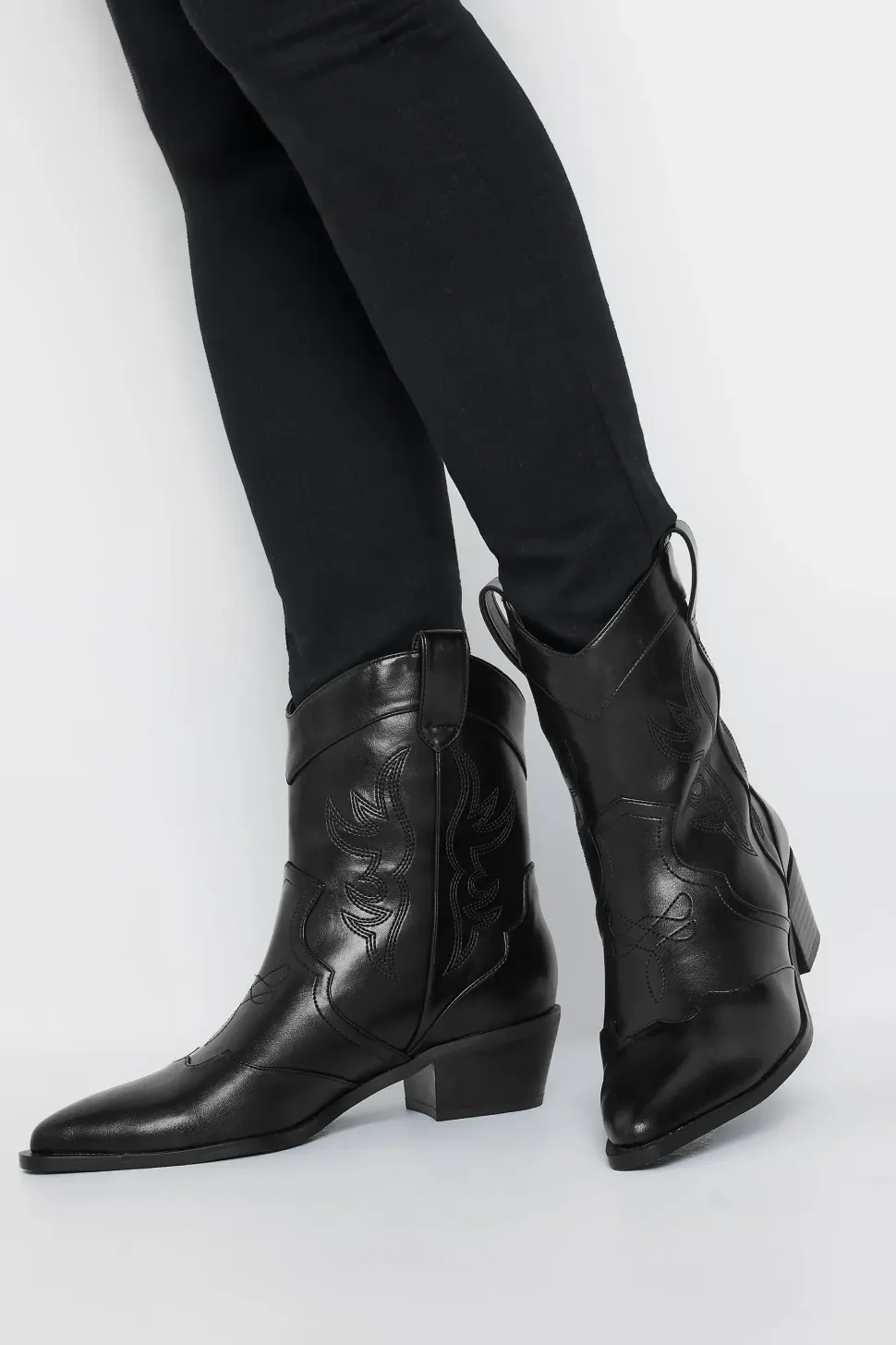 Faux Suede Cowboy Boots