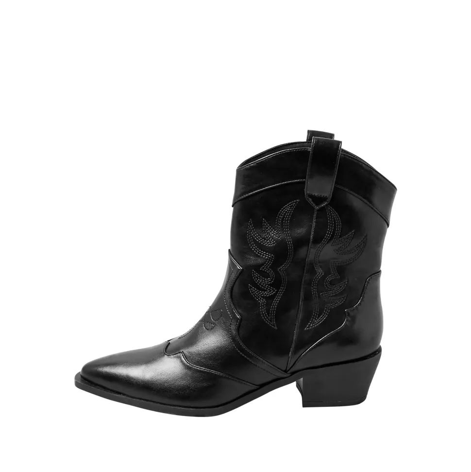 Faux Suede Cowboy Boots
