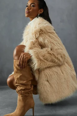 Faux Suede Ruched Stiletto Boots
