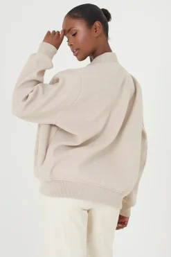 Faux Wool Bomber Jacket