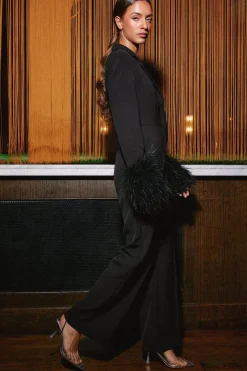 Feather Cuff Tailored Jumpsuit