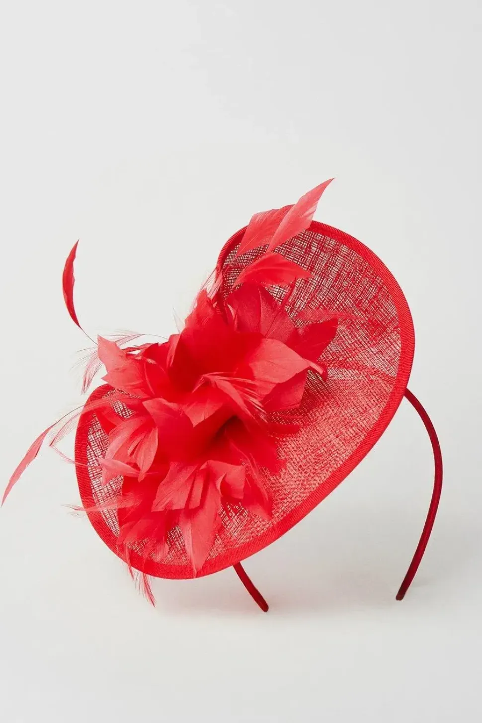 Feather Flower Curved Fascinator