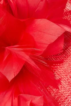 Feather Flower Curved Fascinator