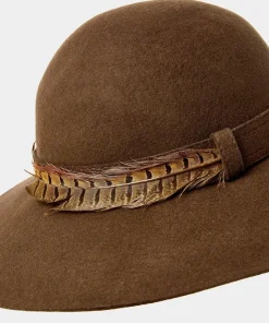 Feather Trim Floppy Fedora Hat