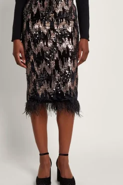 Fern Sequin Midi Skirt