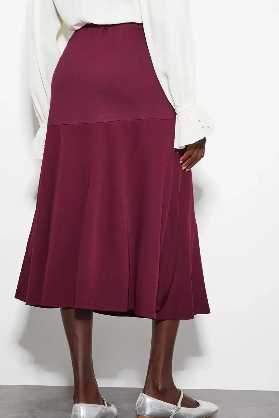 Fifi Jersey Panel Midi Skirt