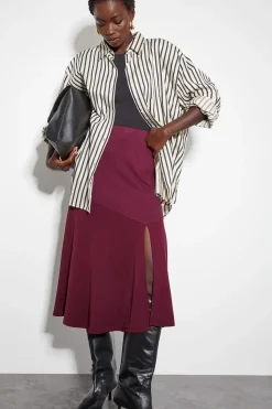 Fifi Jersey Panel Midi Skirt