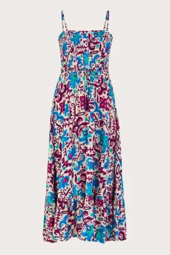 Fire Flower Ikat Cami Dress