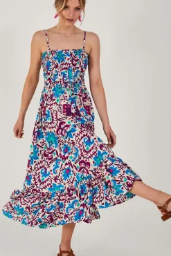 Fire Flower Ikat Cami Dress