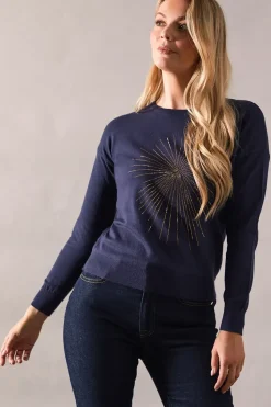 Firework Embellished Knitted Jumper