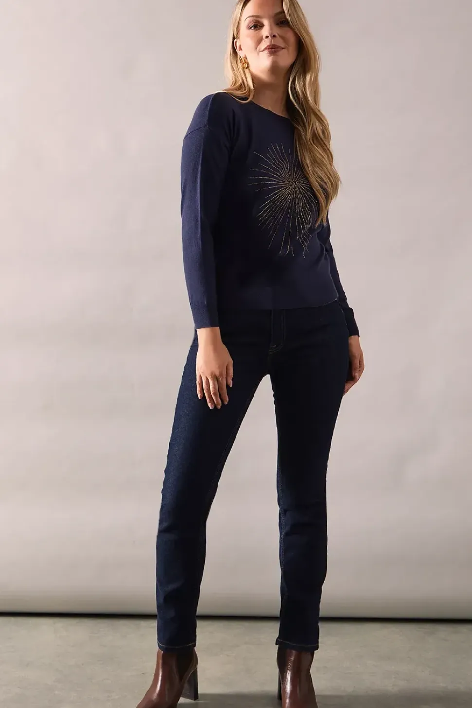 Firework Embellished Knitted Jumper