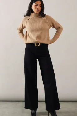 Fisherman Rib Roll Neck Jumper