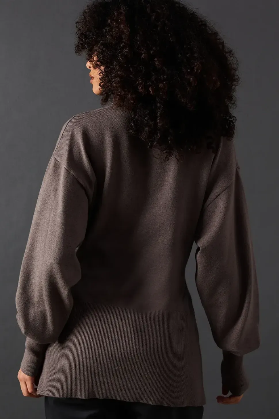 Fit And Flare Plunge V Neck Cardigan