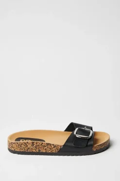 Flo Buckle Footbed Slider Sandals
