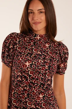 Floral Animal Smock Mini Dress