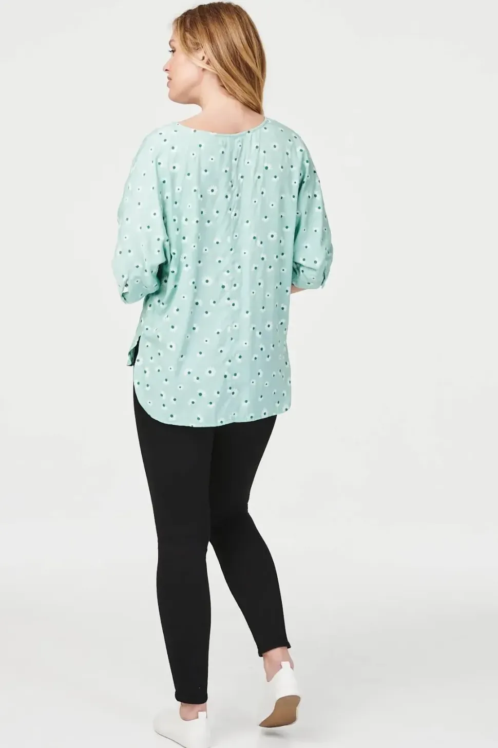 Floral 3/4 Batwing Sleeve Blouse