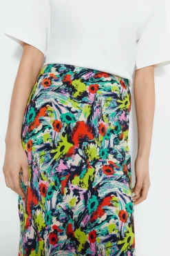 Floral Bias Maxi Skirt