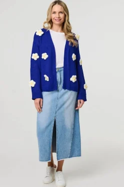 Floral Crochet Embellished Wrap Cardigan