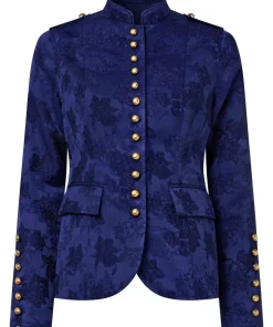 Floral Cropped Military Jacket
