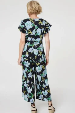 Floral Cropped Wide Leg Jumpsuit