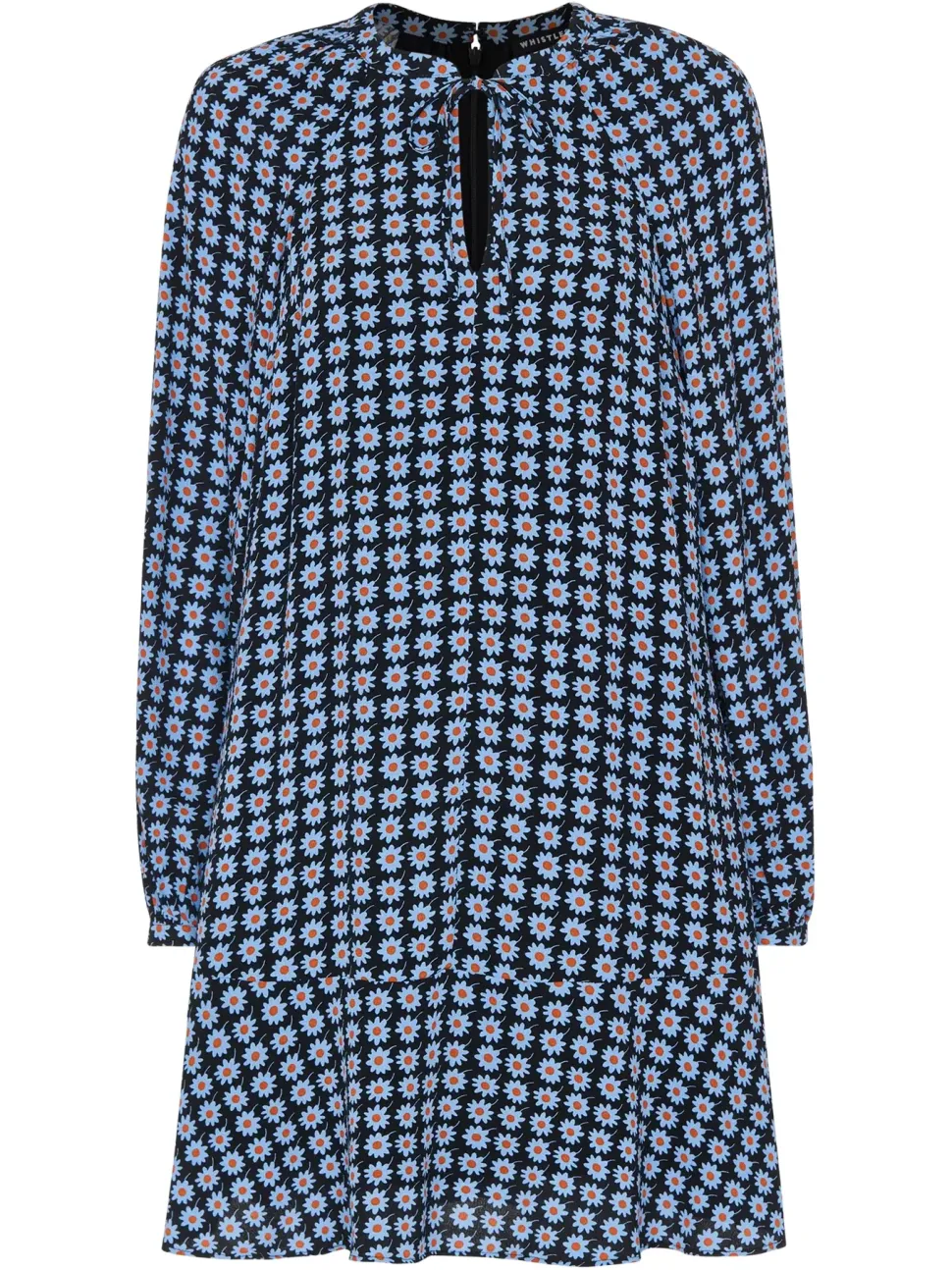Floral Dot Flippy Mini Dress-
